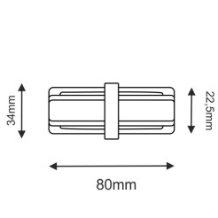 Łącznik prosty szynoprzewodu 1 - fazowego 230V - Czarny 6304
