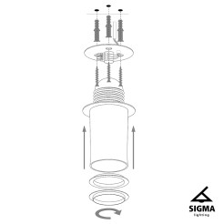 Solaris L plafon srebrny/czarny 40627