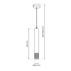 Lampa wisząca TUBI BLACK 1xGU10 ML8877