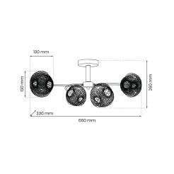 Lampa sufitowa OAKLAND 4xE27 ML9750