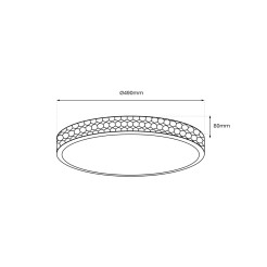 Plafoniera SHINY AMBER 34W Ø490 mm ML7448