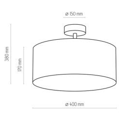 Plafon TK Lighting CZARNE 4246