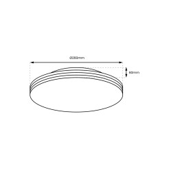 Plafon BEVER 10W LED Ø260 mm ML0250