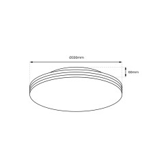 Plafon BEVER 16W LED Ø330 mm ML0251