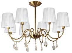 SORENTO LAMPA WISZĄCA 8X40W E14 PATYNA ABAŻUR BIAŁY 38-38159
