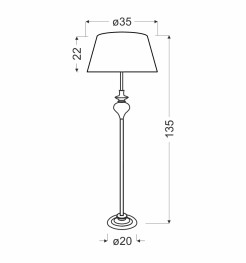 Prima gold lampa podłogowa złoty satynowy 1x60w e27 abażur czarny 51-09258