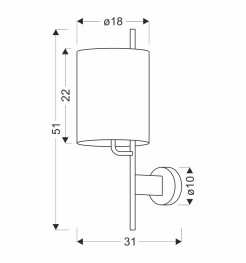 BENDI LAMPA KINKIET CZARNY 1X40W E27 ABAŻUR ZIELONY 21-25296