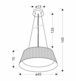 UMBRIA LAMPA WISZĄCA BIAŁO DREWNIANA 1X24W LED KLOSZ BIAŁY 31-24176