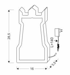 TOWER LAMPA STOŁOWA 11W LED 3000K IQ KIDS ZŁOTY 41-27238