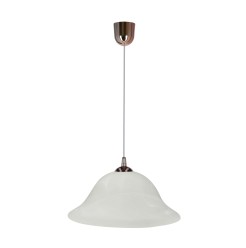 VERA LAMPA WISZĄCA MIEDZIANY 1X60W E27 KLOSZ ALABASTROWY 31-24572