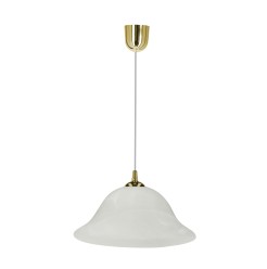 VERA LAMPA WISZĄCA ZŁOTY 1X60W E27 KLOSZ ALABASTROWY 31-24565