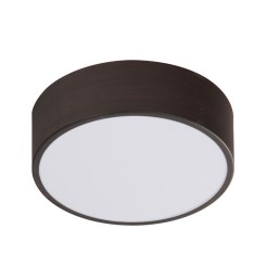 ZIGO LAMPA SUFITOWA PLAFON WENGE 250X80  10W LED 4000 K METAL KLOSZ BIAŁY 10-24480