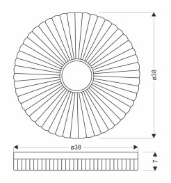 TART LAMPA SUFITOWA PLAFON DREWNIANY 24W LED 38CM BIAŁY+DREWNIANY 4000K 13-24954