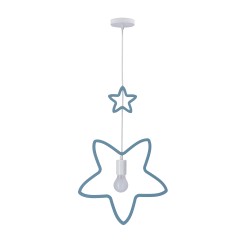 SINGLE SS LAMPA WISZĄCA 1X20W E27 IQ KIDS NIEBIESKI 31-23513