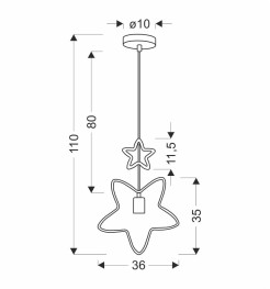 SINGLE SS LAMPA WISZĄCA 1X20W E27 IQ KIDS NIEBIESKI 31-23513