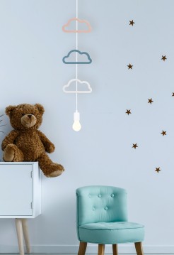 SINGLE CCC LAMPA WISZĄCA 1X20W E27 IQ KIDS BIAŁY+NIEBIESKI+RÓŻOWY 31-20383