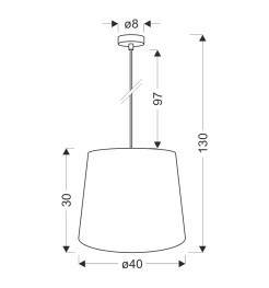 JUTLAND LAMPA WISZĄCA CZARNY 1X40W E27 ABAŻUR BEŻOWY 31-23667