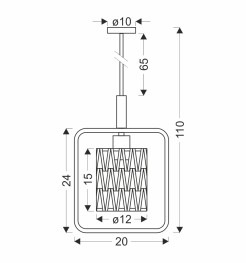 CROWN LAMPA WISZĄCA CZARNY 1X40W E27 ABAŻUR BEŻOWY 31-26767