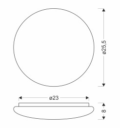 BELINA LAMPA SUFITOWA PLAFON 25,5CM 18W LED 4000K KLOSZ BIAŁY 12-28785