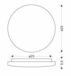 LINDA LAMPA SUFITOWA PLAFON 25CM 18W LED 4000K KLOSZ BIAŁY 12-28822