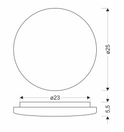 LINDA LAMPA SUFITOWA PLAFON 25CM 18W LED 4000K KLOSZ BIAŁY 12-28822