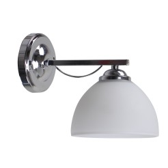 FILONA LAMPA KINKIET CHROMOWY 1X40 E27 KLOSZ BIAŁY 21-22691