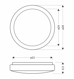 JASPER LAMPA SUFITOWA PLAFON 12W LED 26CM BIAŁY 4000K IP44 12-20352