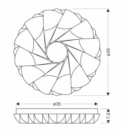 CAKE LAMPA SUFITOWA PLAFON 24W LED 39CM BIAŁY 4000K 13-24930