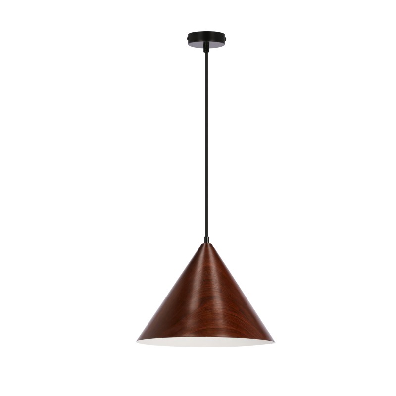 DUNCA LAMPA WISZĄCA 32 CZARNY 1X40 E27 KLOSZ CIEMNY ORZECHOWY 31-23445