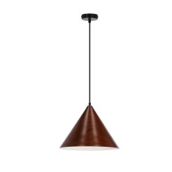 DUNCA LAMPA WISZĄCA 32 CZARNY 1X40 E27 KLOSZ CIEMNY ORZECHOWY 31-23445