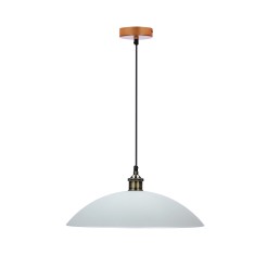 DEXTER 2 LAMPA WISZĄCA MIEDZIANY 1X60W E27 KLOSZ BIAŁY 31-20604