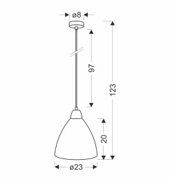 NAPOLA LAMPA WISZĄCA CZARNY Z DREWNEM 1X60W E27 KLOSZ BIAŁY 31-16720