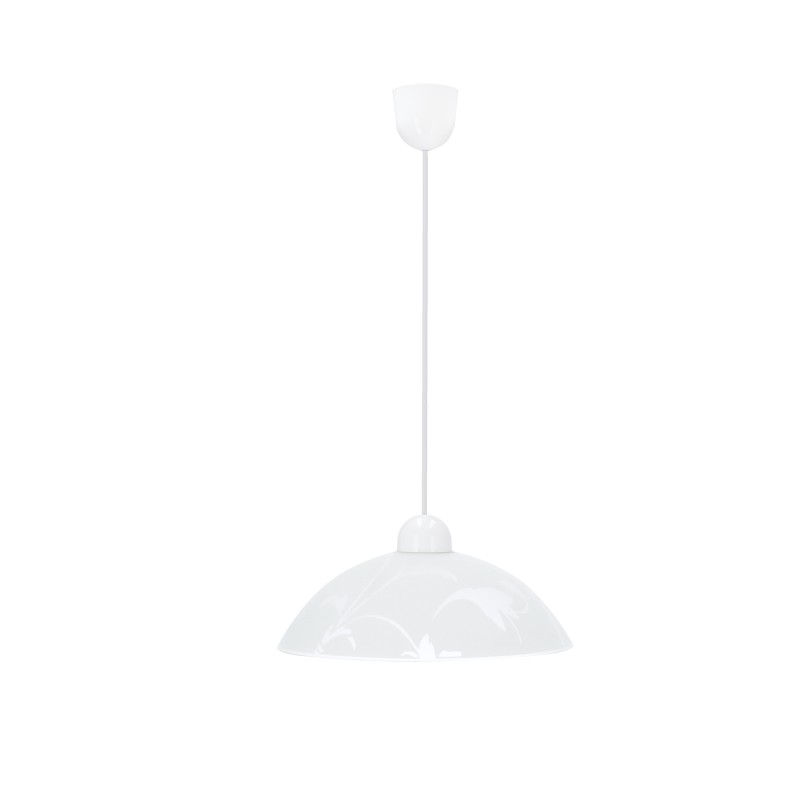 MANGANO LAMPA WISZĄCA 1X60W E27 KLOSZ BIAŁY Z WZOREM 31-16768