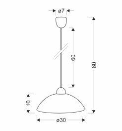 MANGANO LAMPA WISZĄCA 1X60W E27 KLOSZ BIAŁY Z WZOREM 31-16768