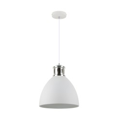 A8050L-SWH MENSA LAMPA WISZĄCA BIAŁA+CHROM/WHITE+CHROM