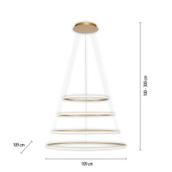 2124-60 TESSARA pendant light, brass matt