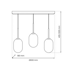 Lampa wisząca ALIAS GOLD 3xE14 ML0316