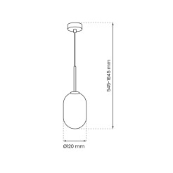 Lampa wisząca ALIAS GOLD 1xE14 fi 120 ML0317