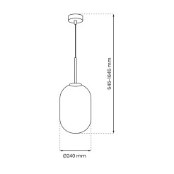 Lampa wisząca ALIAS GOLD 1xE14 fi 240 ML0318