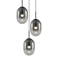 Lampa wisząca ALIAS BLACK 3xE14 koło ML0320