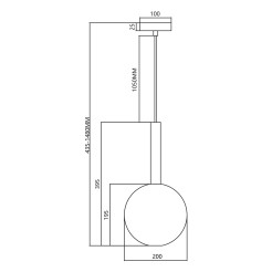 Lampa wisząca NIKO GOLD 1xG9 fi 200 ML0328