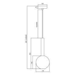 Lampa wisząca NIKO GOLD 1xG9 fi 150 ML0330