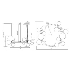 Lampa wisząca MILA 14xG9 ML0334