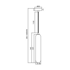 Lampa wisząca PAX BLACK 1xG9 ML0337