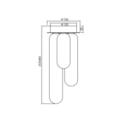 Lampa sufitowa PAX GOLD 3xG9 ML0340