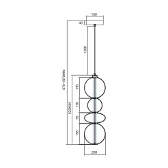 Lampa wisząca DAPHNE AMBER 36W ML0346