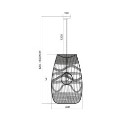 Lampa wisząca ARONA NATURAL 1xE14 fi 400 ML0353