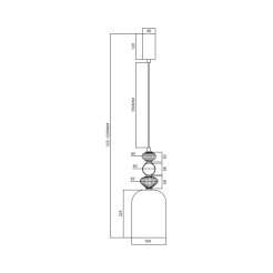 Lampa wisząca ARTE 12W LED śr. 16cm mosiądz ML0357