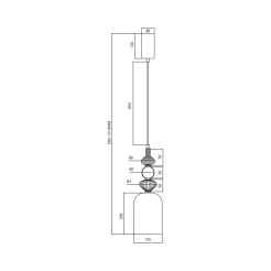 Lampa wisząca ARTE 12W LED śr. 13cm mosiądz ML0359