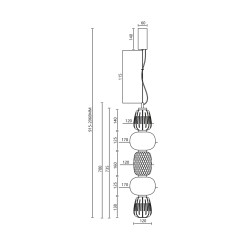 Lampa wisząca CARO GOLD 40W LED ML0361